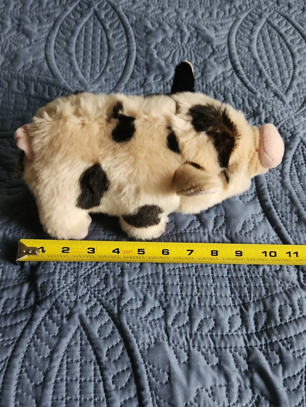 Miyoni Tots Pig Plush Stuffed Animal 10 Inch Black And Tan Like New